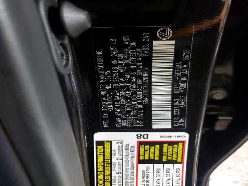 Aukcja sprzedaży 2025 Lexus Es 350, vin: 58ADZ1B1XSU201665, numer aukcji: 60525766