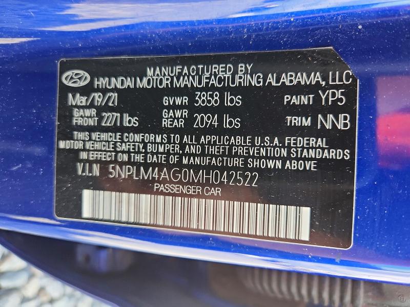 Aukcja sprzedaży 2021 Hyundai Elantra, vin: 5NPLM4AG0MH042522, numer aukcji: 62583926