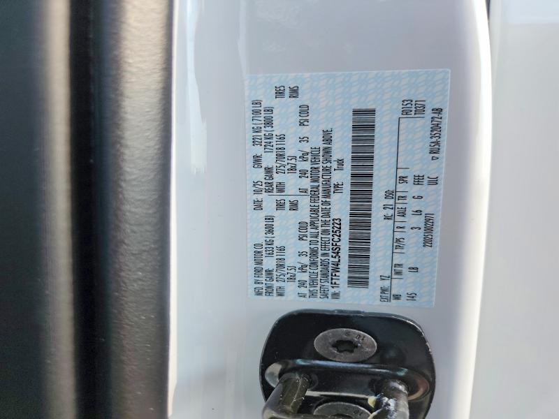 2025 Ford F150 მანქანა იყიდება აუქციონზე, vin: 1FTFW4L54SFC25223, აუქციონის ნომერი: 62823116