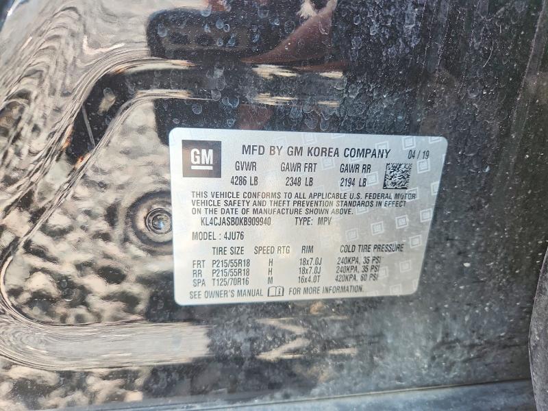 Aukcja sprzedaży 2019 Buick Encore, vin: KL4CJASB0KB909940, numer aukcji: 63022536