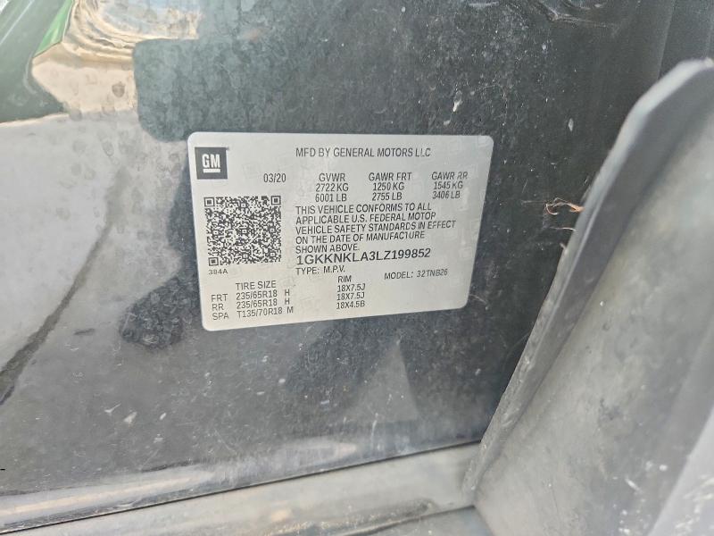 2020 Gmc Acadia მანქანა იყიდება აუქციონზე, vin: 1GKKNKLA3LZ199852, აუქციონის ნომერი: 62111646