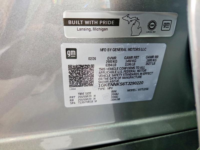 60814576 :رقم المزاد ، 1GKENNKS6TJ290220 vin ، 2026 Gmc Acadia مزاد بيع