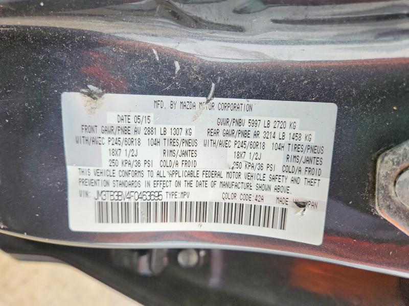 61669186 :رقم المزاد ، JM3TB3BV4F0463695 vin ، 2015 Mazda Cx-9 مزاد بيع