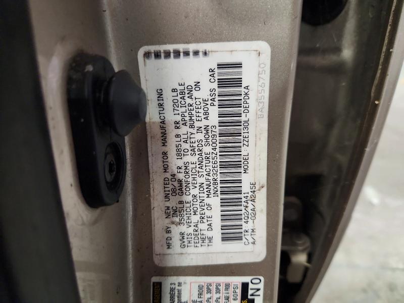 2005 Toyota Corolla მანქანა იყიდება აუქციონზე, vin: 1NXBR32E65Z400973, აუქციონის ნომერი: 57931726