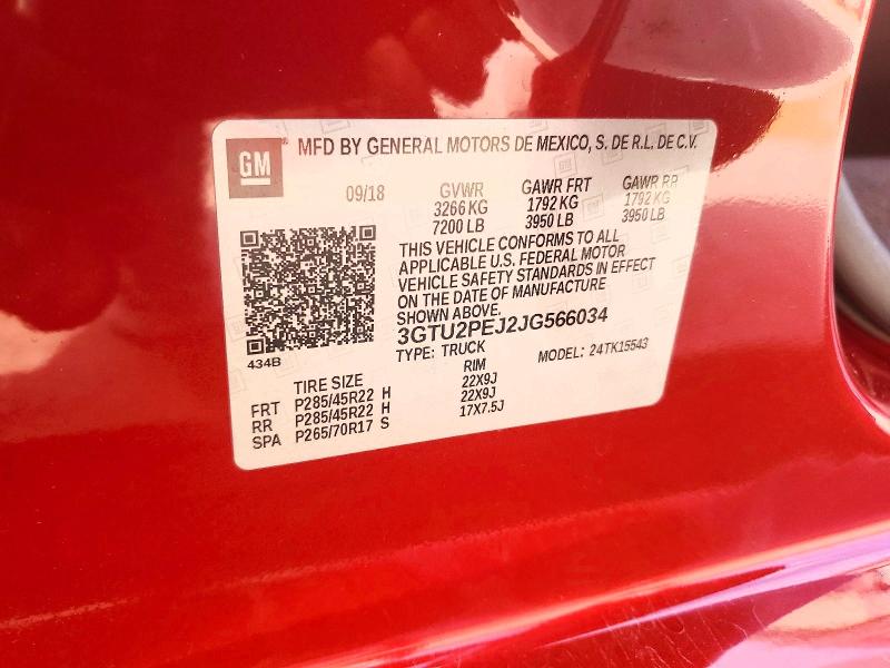 60694526 :رقم المزاد ، 3GTU2PEJ2JG566034 vin ، 2018 Gmc Sierra مزاد بيع