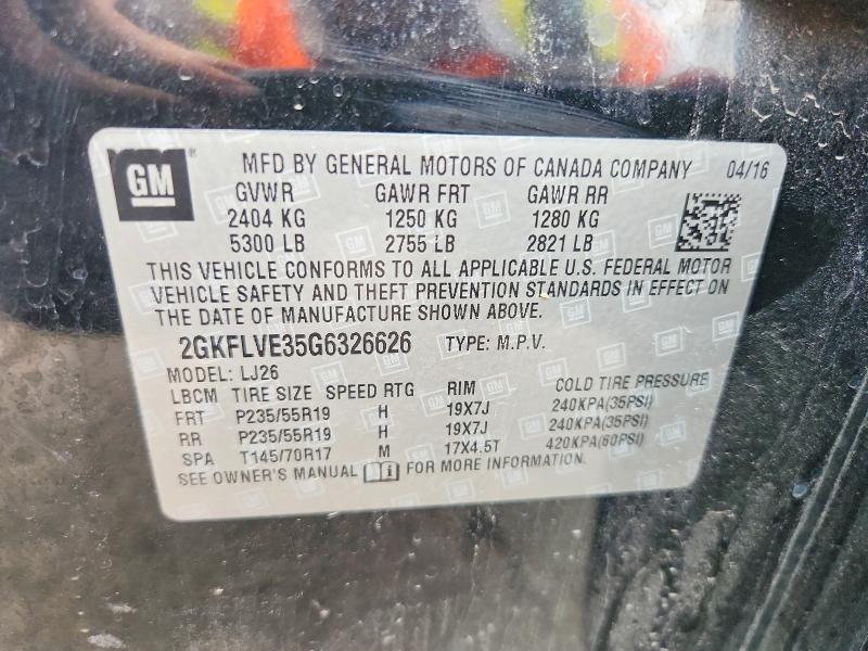 Продаж на аукціоні авто 2016 Gmc Terrain, vin: 2GKFLVE35G6326626, номер лоту: 63253246