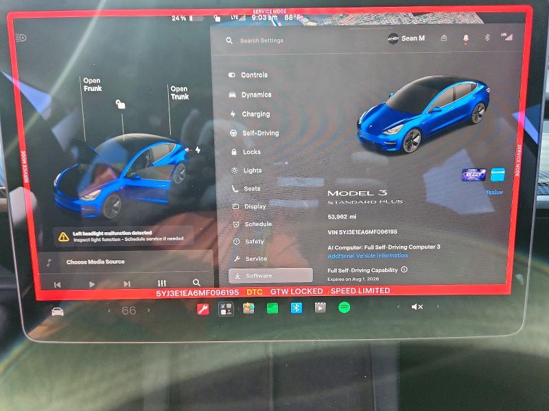 61616146 :رقم المزاد ، 5YJ3E1EA6MF096195 vin ، 2021 Tesla Model 3 مزاد بيع