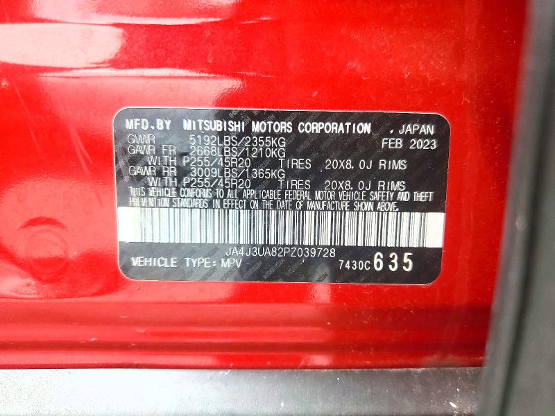 Aukcja sprzedaży 2023 Mitsubishi Outlander, vin: JA4J3UA82PZ039728, numer aukcji: 62567276