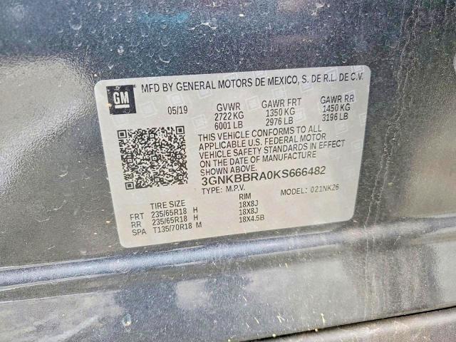 Продаж на аукціоні авто 2019 Chevrolet Blazer, vin: 3GNKBBRA0KS666482, номер лоту: 62153646