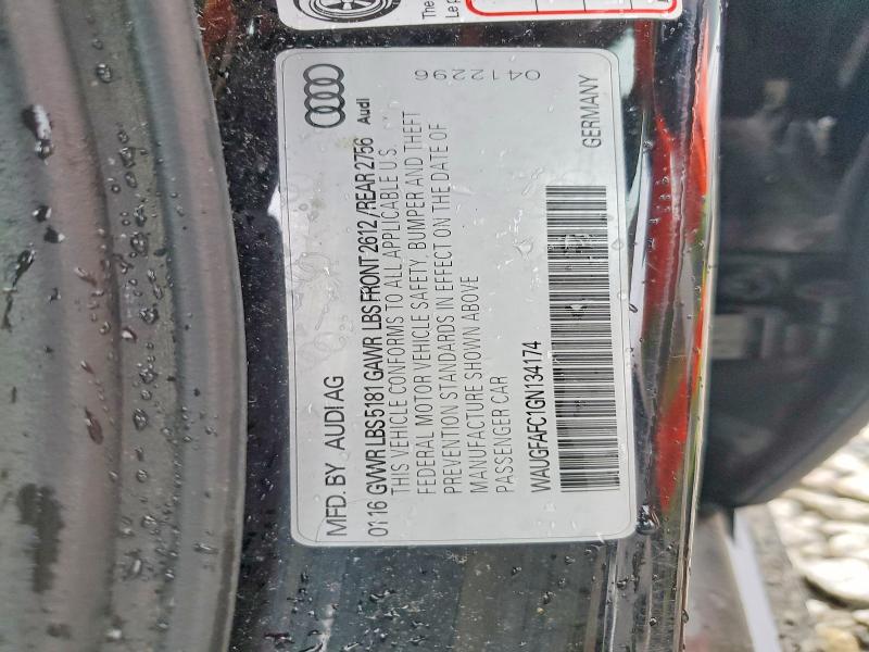 Продаж на аукціоні авто 2016 Audi A6, vin: WAUGFAFC1GN134174, номер лоту: 59850166