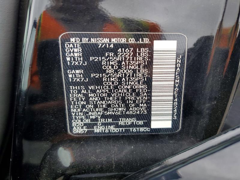 Продаж на аукціоні авто 2014 Nissan Juke, vin: JN8AF5MV6ET482473, номер лоту: 62040726