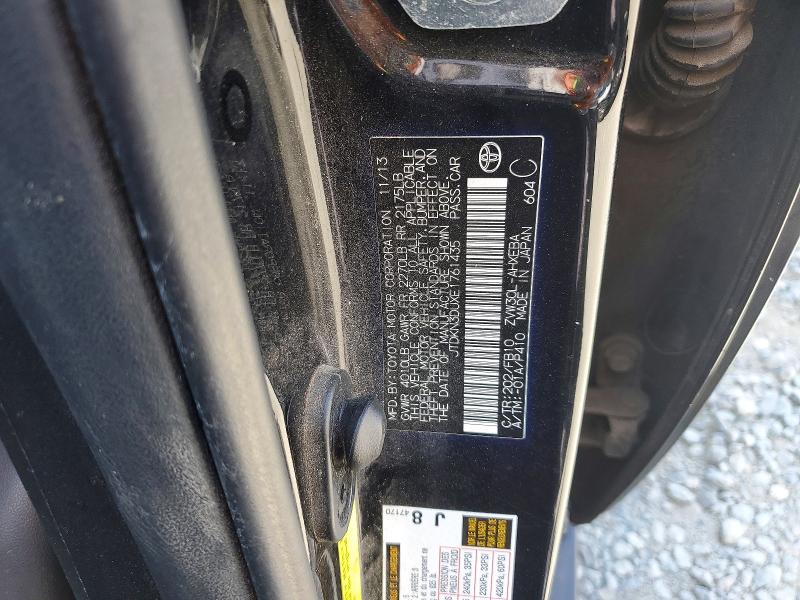 Aukcja sprzedaży 2014 Toyota Prius, vin: JTDKN3DUXE1761435, numer aukcji: 60524526