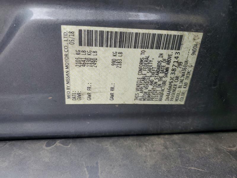 Aukcja sprzedaży 2018 Nissan Maxima, vin: 1N4AA6AP6JC387143, numer aukcji: 60841646