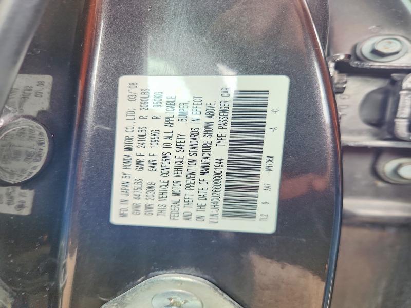 60415286 :رقم المزاد ، JH4CU26609C001944 vin ، 2009 Acura Tsx مزاد بيع