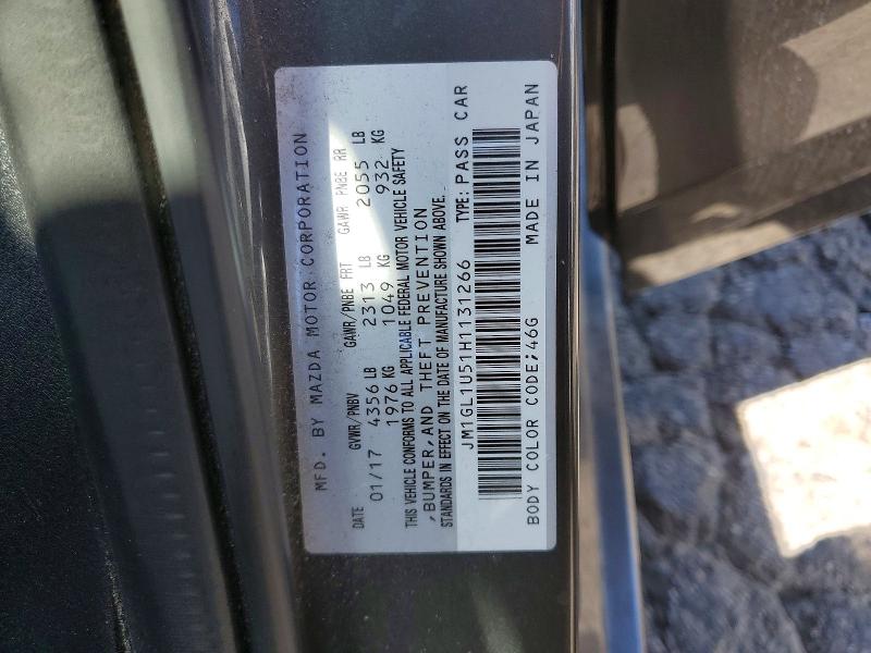 Aukcja sprzedaży 2017 Mazda 6, vin: JM1GL1U51H1131266, numer aukcji: 59811486