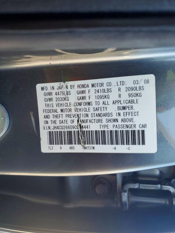 Продажа на аукционе авто 2009 Acura Tsx, vin: JH4CU26609C004441, номер лота: 61315626