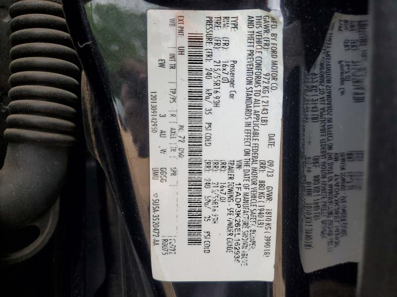 62346436 :رقم المزاد ، 1FADP3K26EL162935 vin ، 2014 Ford Focus مزاد بيع