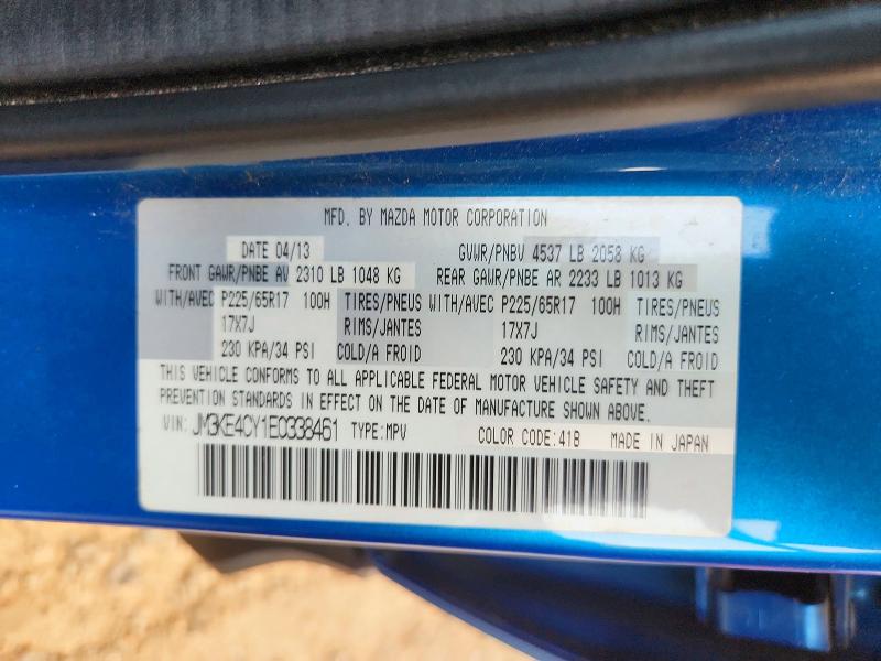 60832526 :رقم المزاد ، JM3KE4CY1E0338461 vin ، 2014 Mazda Cx-5 مزاد بيع