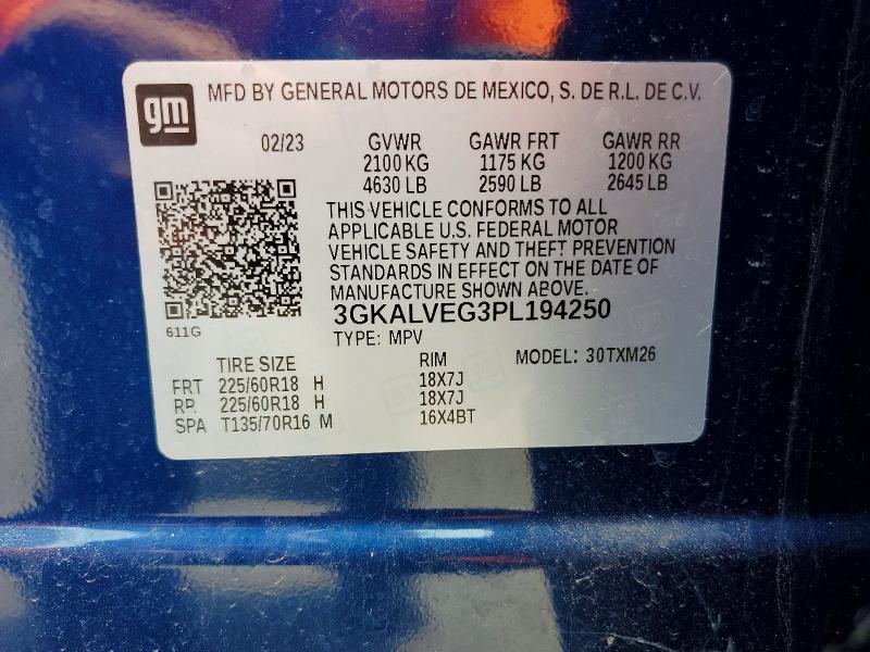 Aukcja sprzedaży 2023 Gmc Terrain, vin: 3GKALVEG3PL194250, numer aukcji: 61969066