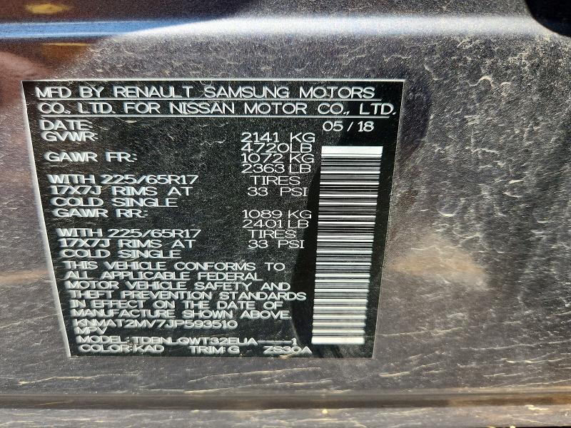 Продажа на аукционе авто 2018 Nissan Rogue, vin: KNMAT2MV7JP593510, номер лота: 61185426