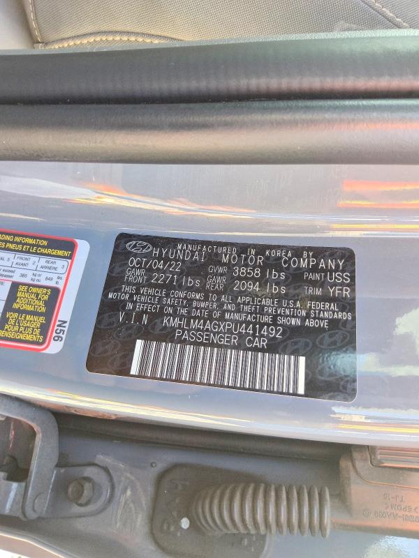 60015736 :رقم المزاد ، KMHLM4AGXPU441492 vin ، 2023 Hyundai Elantra مزاد بيع