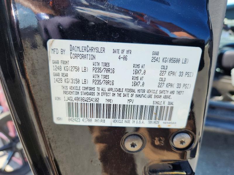 Продажа на аукционе авто 2006 Jeep Liberty, vin: 1J4GL48K06W254102, номер лота: 61221096