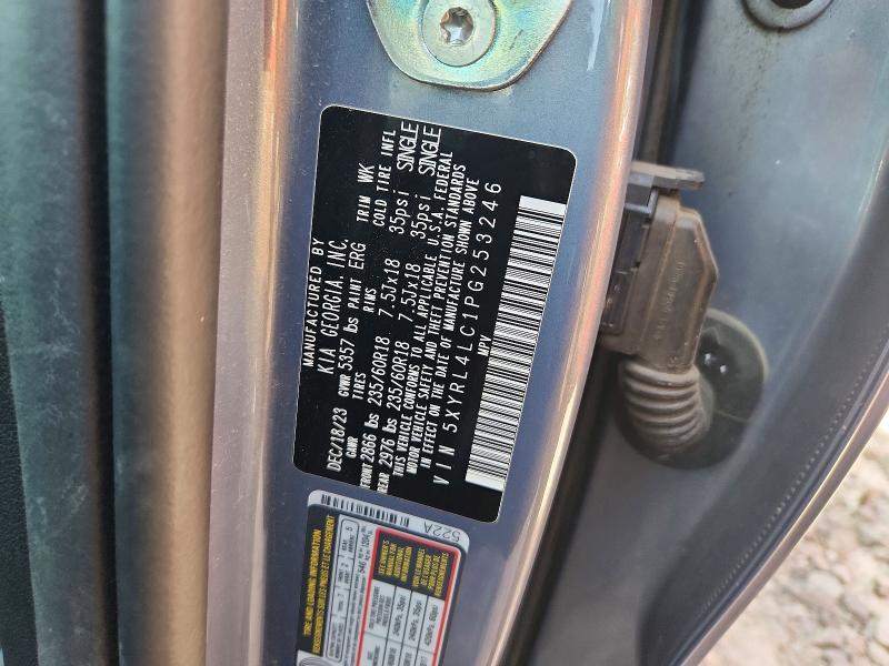 2023 Kia Sorento მანქანა იყიდება აუქციონზე, vin: 5XYRL4LC1PG253246, აუქციონის ნომერი: 61598326