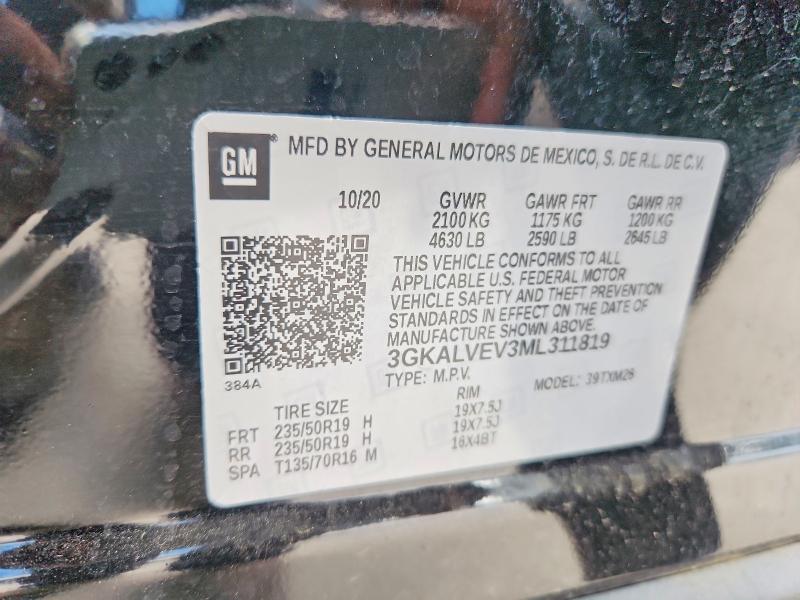 2021 Gmc Terrain მანქანა იყიდება აუქციონზე, vin: 3GKALVEV3ML311819, აუქციონის ნომერი: 59653686
