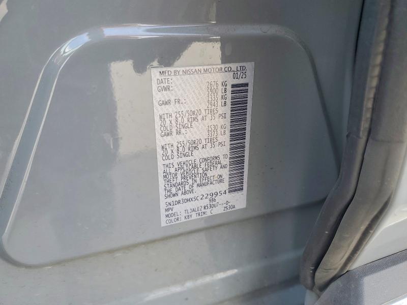 Продажа на аукционе авто 2025 Nissan Pathfinder, vin: 5N1DR3DHXSC229954, номер лота: 62157406