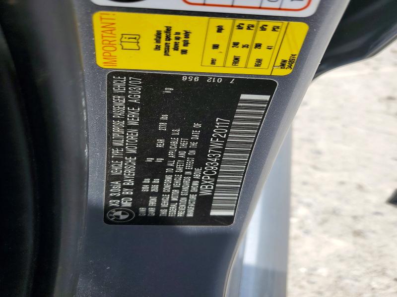Aukcja sprzedaży 2007 Bmw X3, vin: WBXPC93437WF20117, numer aukcji: 59951676