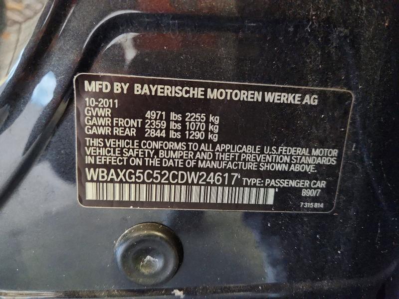 Aukcja sprzedaży 2012 Bmw 528, vin: WBAXG5C52CDW24617, numer aukcji: 61702796
