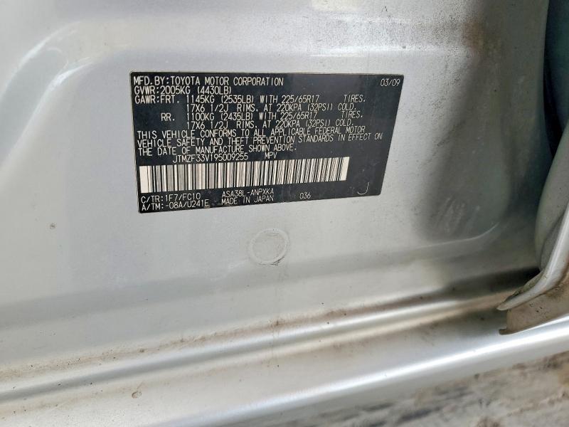 62328776 :رقم المزاد ، JTMZF33V195009255 vin ، 2009 Toyota Rav4 مزاد بيع