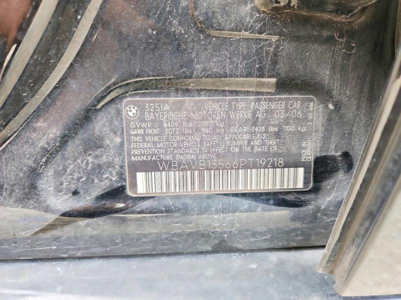 Продажа на аукционе авто 2006 Bmw 325, vin: WBAVB13566PT19218, номер лота: 61813276