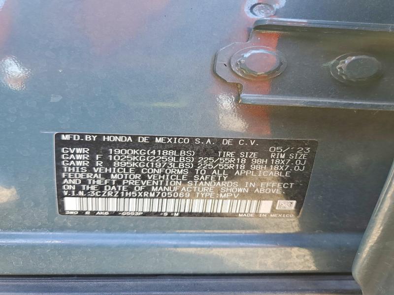 Продажа на аукционе авто 2024 Honda Hr-v, vin: 3CZRZ1H5XRM705069, номер лота: 60898956