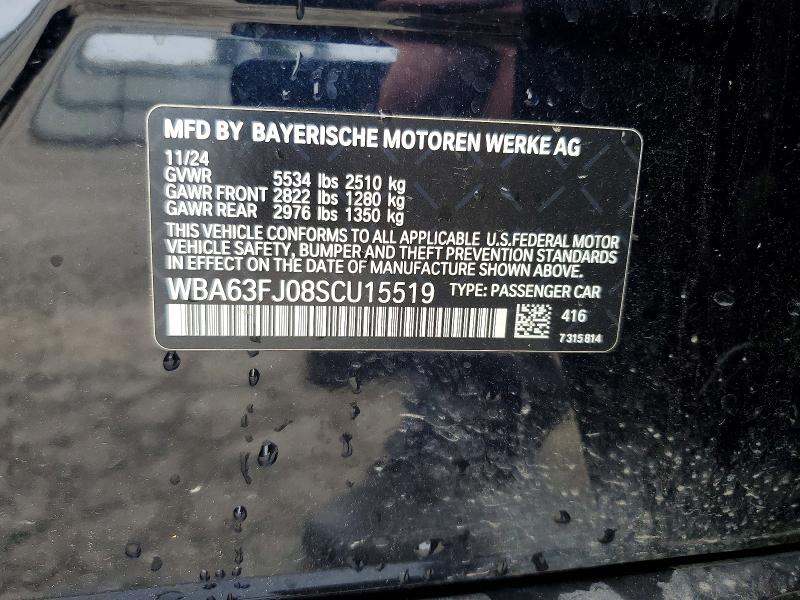 61318006 :رقم المزاد ، WBA63FJ08SCU15519 vin ، 2025 Bmw 540 مزاد بيع