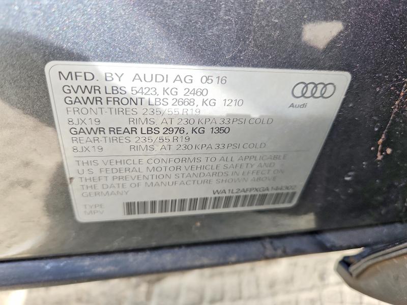 Aukcja sprzedaży 2016 Audi Q5, vin: WA1L2AFPXGA144302, numer aukcji: 61040896