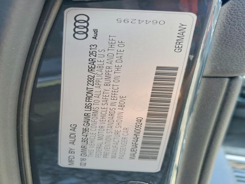 Aukcja sprzedaży 2017 Audi A4, vin: WAUENAF44HN009240, numer aukcji: 59970496