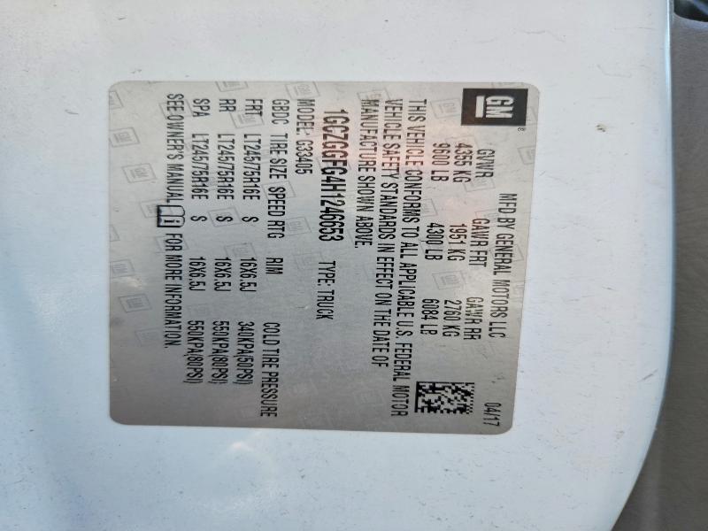 Продажа на аукционе авто 2017 Chevrolet Express G3500, vin: 1GCZGGFG4H1246653, номер лота: 61421136