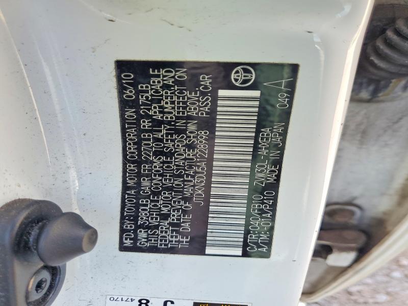 Продаж на аукціоні авто 2010 Toyota Prius, vin: JTDKN3DU5A1228998, номер лоту: 60573466