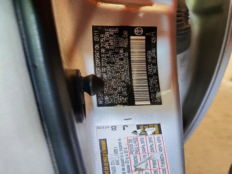 60367846 :رقم المزاد ، JTDKN3DU5B0320166 vin ، 2011 Toyota Prius مزاد بيع