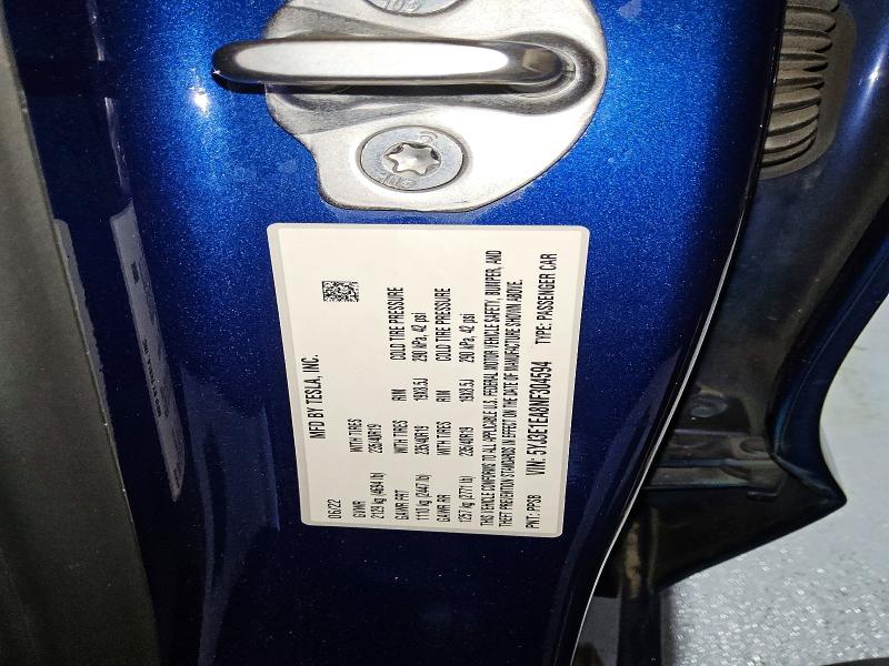 Продажа на аукционе авто 2022 Tesla Model 3, vin: 5YJ3E1EA8NF304594, номер лота: 63355316