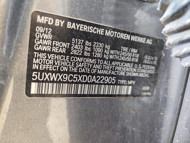 Aukcja sprzedaży 2013 Bmw X3, vin: 5UXWX9C5XD0A22905, numer aukcji: 61106846