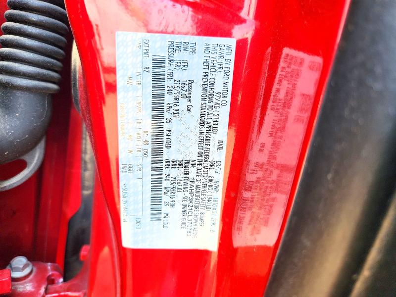 Продажа на аукционе авто 2012 Ford Focus, vin: 1FAHP3K21CL370753, номер лота: 60094856