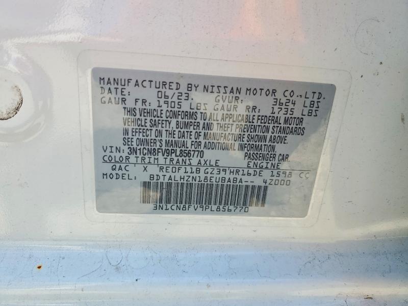 62267736 :رقم المزاد ، 3N1CN8FV9PL856770 vin ، 2023 Nissan Versa مزاد بيع