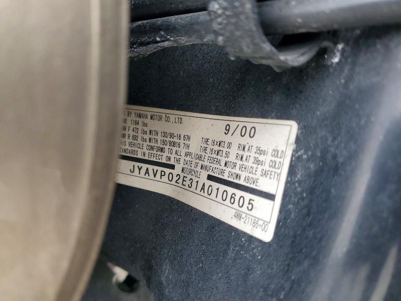Aukcja sprzedaży 2001 Yamaha Xv1600, vin: JYAVP02E31A010605, numer aukcji: 61976576