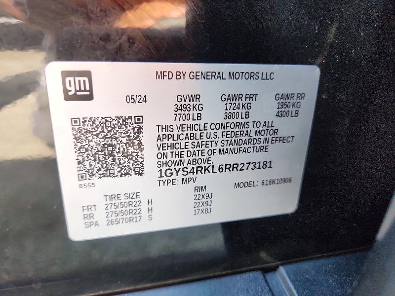 Продажа на аукционе авто 2024 Cadillac Escalade, vin: 1GYS4RKL6RR273181, номер лота: 61632356