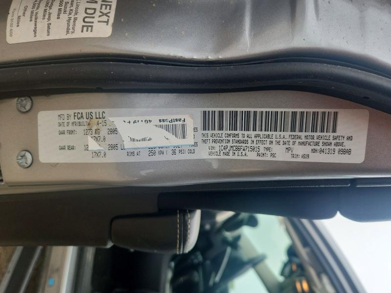 Продажа на аукционе авто 2015 Jeep Cherokee, vin: 1C4PJMCB6FW715015, номер лота: 62656226