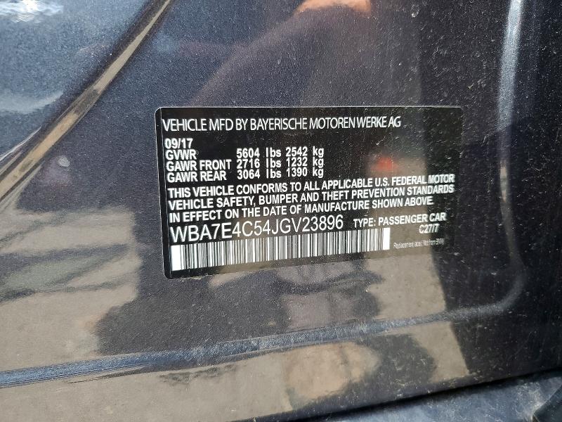 Aukcja sprzedaży 2018 Bmw 740, vin: WBA7E4C54JGV23896, numer aukcji: 60802446