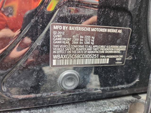 2012 Bmw 528 მანქანა იყიდება აუქციონზე, vin: WBAXG5C58CDX05251, აუქციონის ნომერი: 60862366