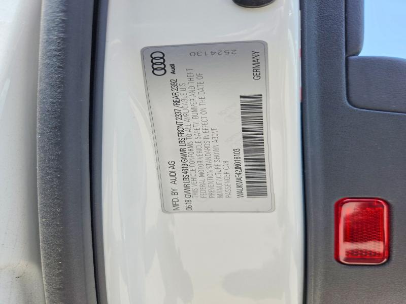 Aukcja sprzedaży 2018 Audi A4, vin: WAUKMAF42JN016103, numer aukcji: 61567686